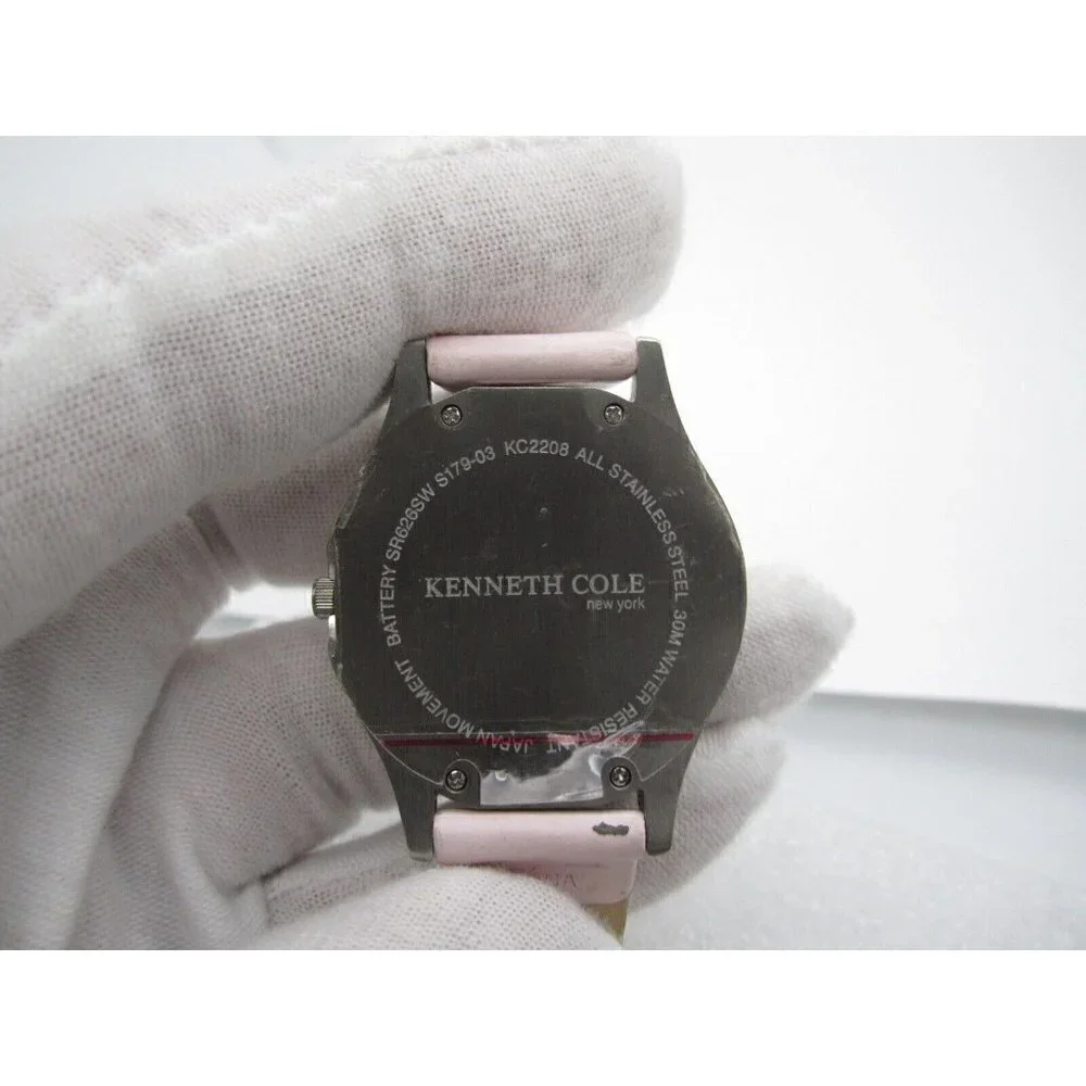 Women Kenneth Cole New York Quartz WR Analog 34mm Dial Causal  Pink Watch (F844)